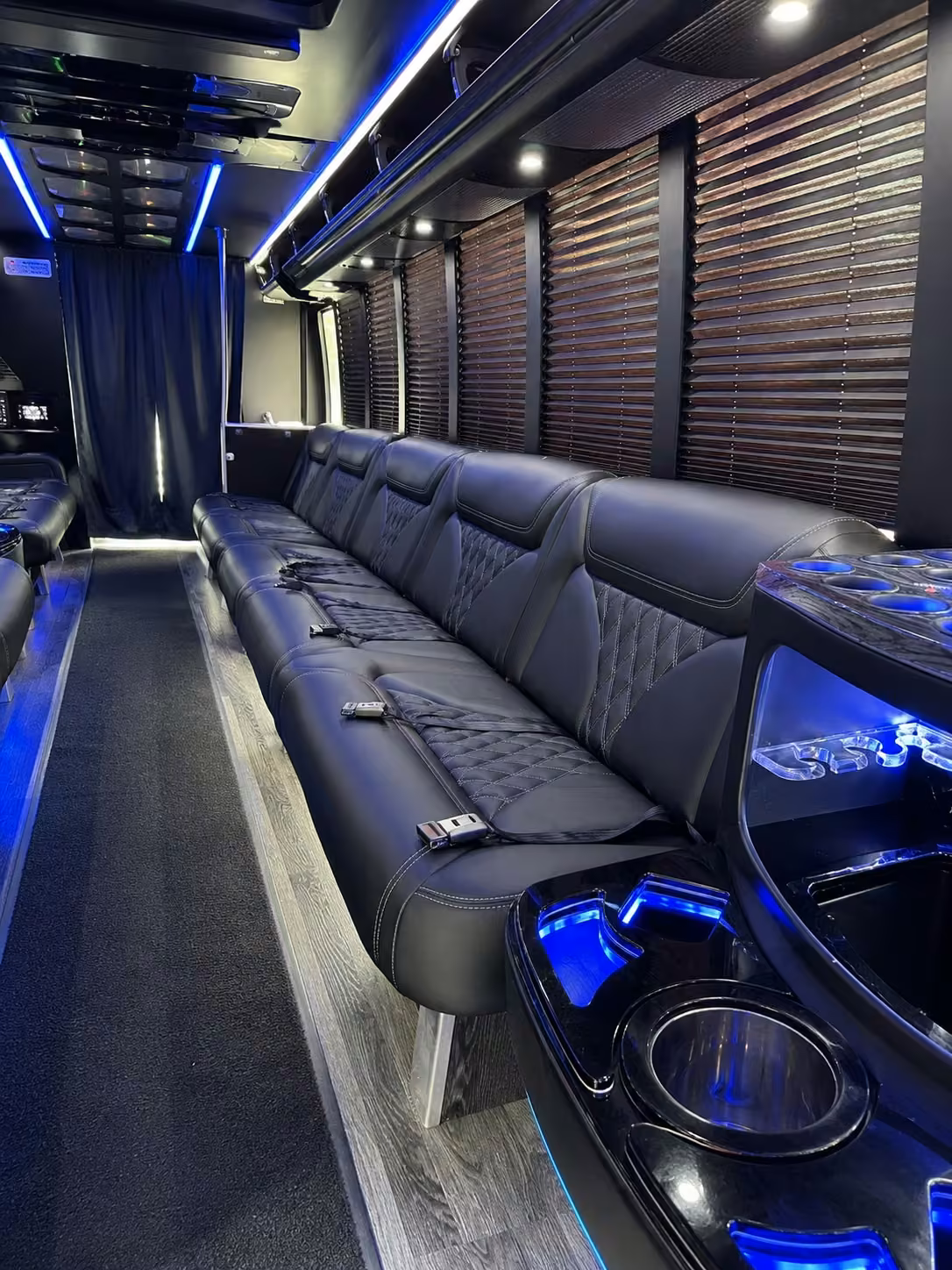 18 passenger party bus interior