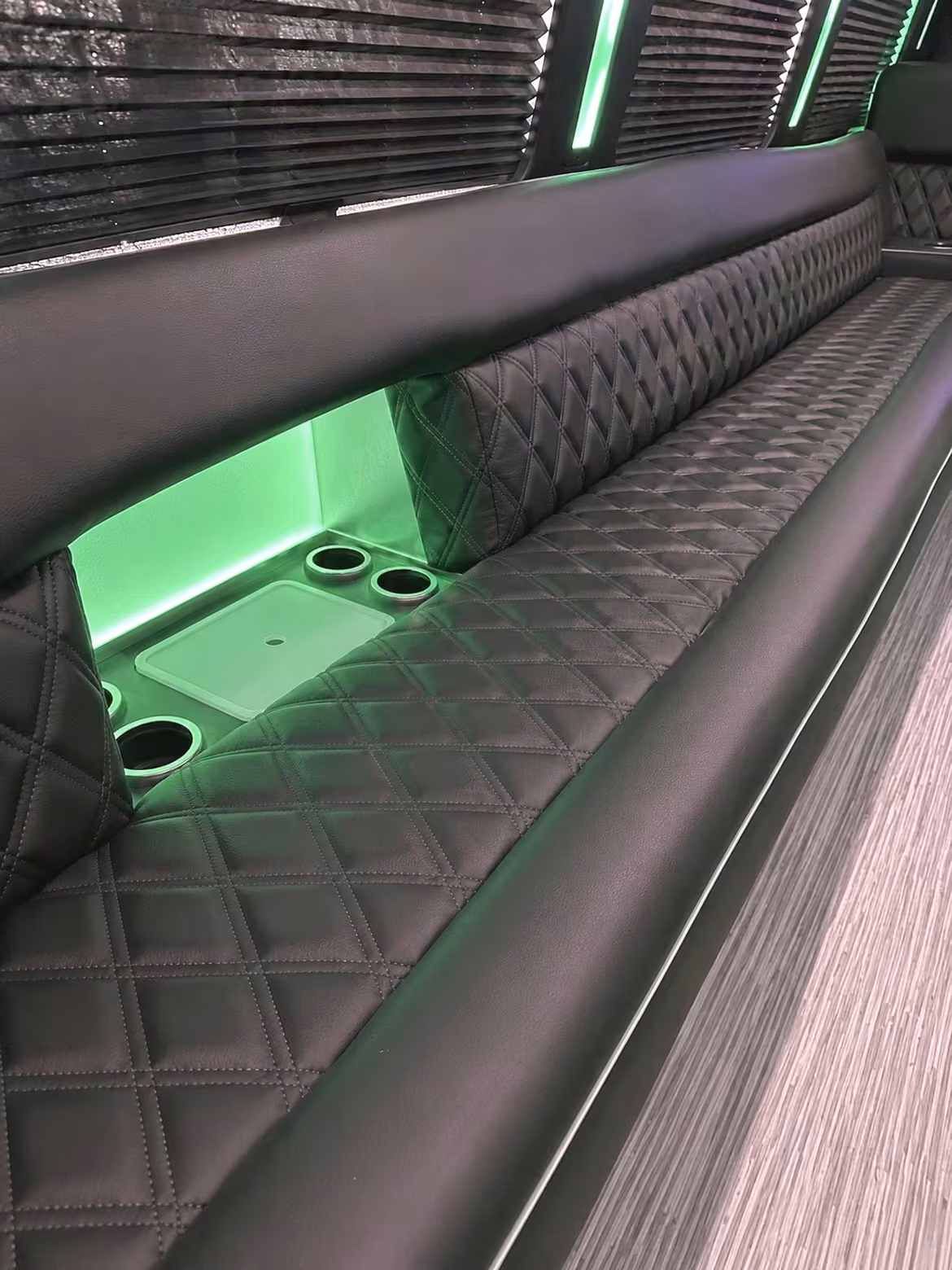 20 passenger party bus inside