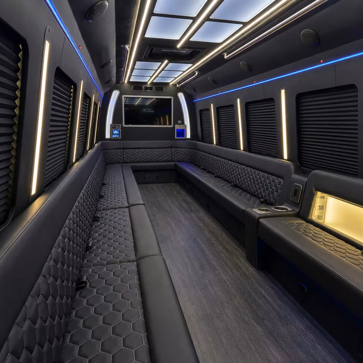30 passenger party bus interior