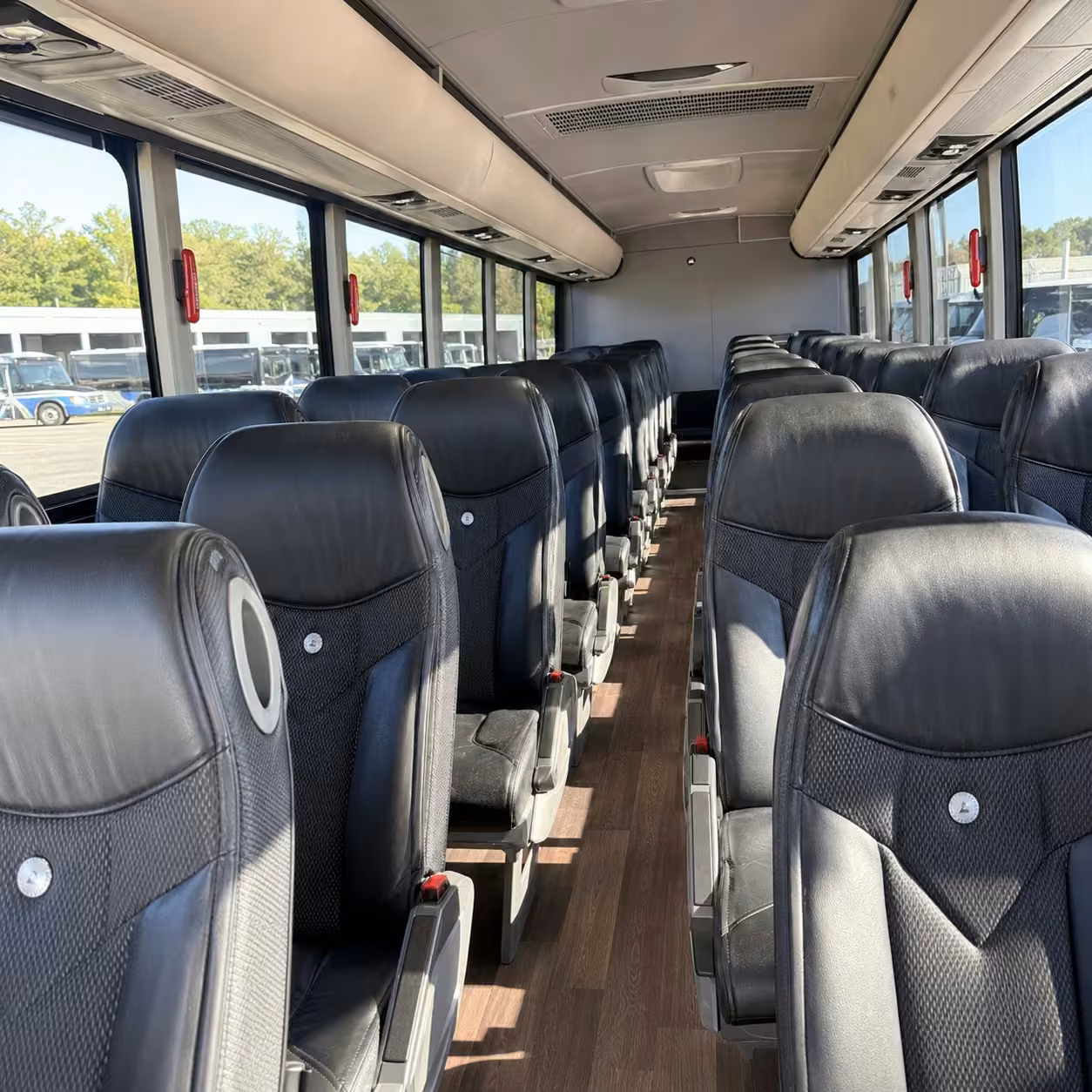 40 56 passenger charter bus interior