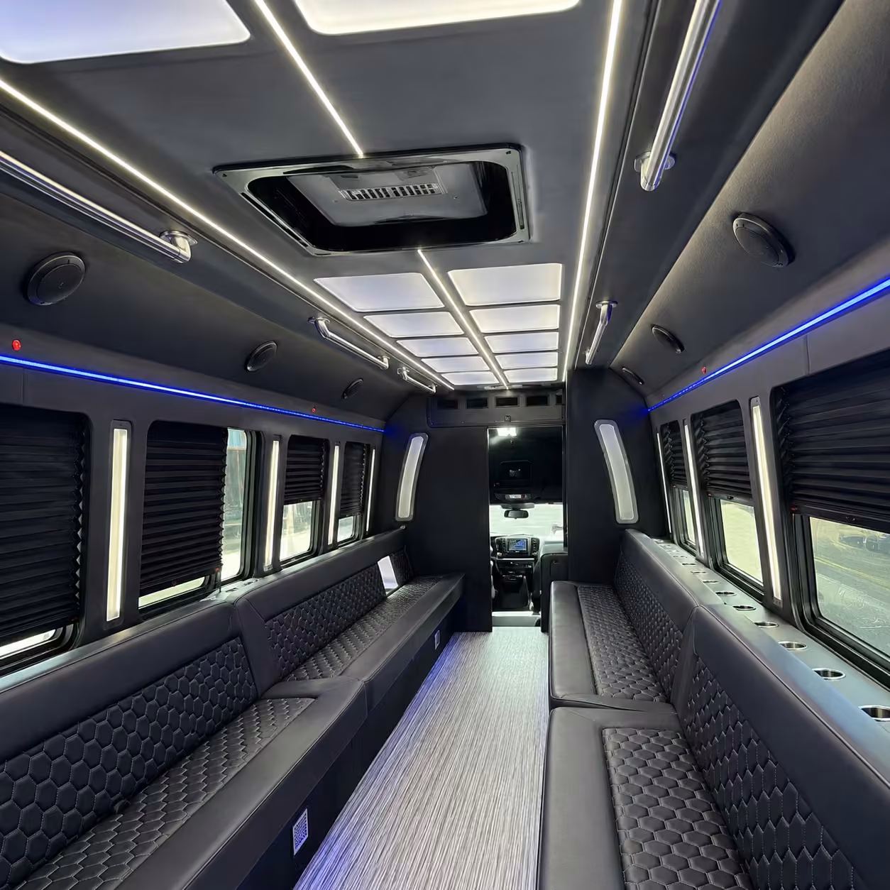 40 passenger party bus inside