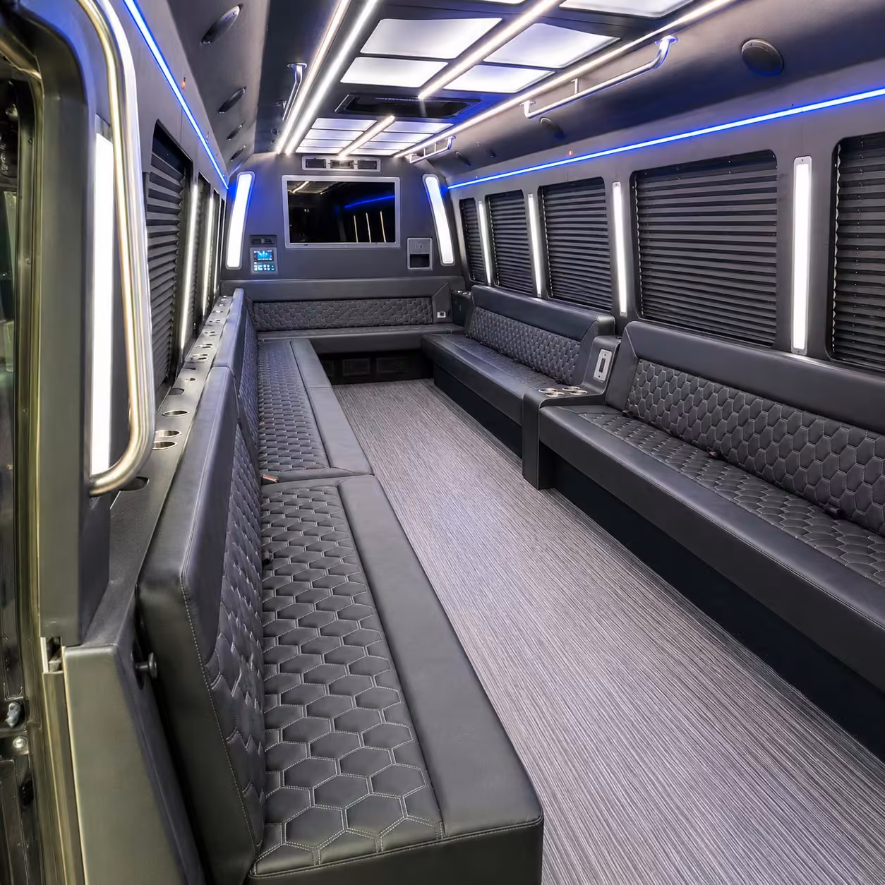 50 passenger party bus interior